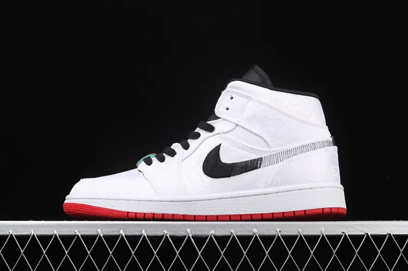 All categories Air Jordan Jordan series basketball shoes Air Jordan 1 Mid CLOT x Air Jordan 1 Mid "Fearless" AJ1 Joe 1 mid-top white silk CU2804-100